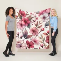 Cherry Blossom Fleece Blanket