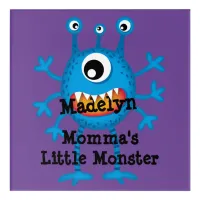 Cute Blue Cartoon Monster Funny Fun for Kids Acryl Acrylic Print