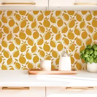 Yellow Lemon Kitchen Wallpaper