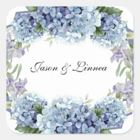 Forget-Me-Not Flowers Watercolor Elegant   Square Sticker