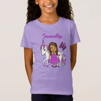 Pretty Princess and Unicorn Personalized Shirt