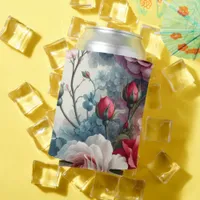 Timeless Rose Floral Charm Can Cooler