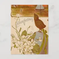 Easter Greetings Holiday Postcard