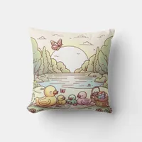 Rubber Duckie Duck  Throw Pillow