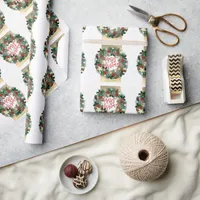 Chic Christmas wreath Wrapping Paper