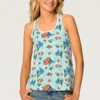 Cute Cartoon Fish Tank Top