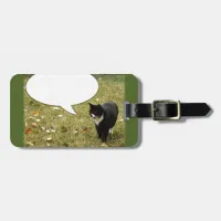 Say Something Customizable Cat Design Luggage Tag