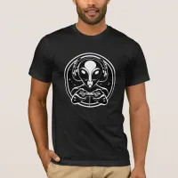 Gamer Alien with Controller and Headphones T-Shirt