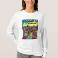 Madison, Wisconsin Skyline at Sunset   T-Shirt