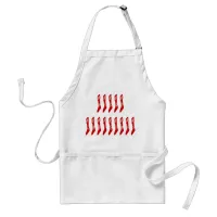 Merry Christmas Stocking Font Adult Apron