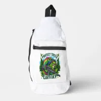 Lizard Warrior save the trees Sling Bag