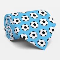 Soccer Ball Patterned Neck Tie