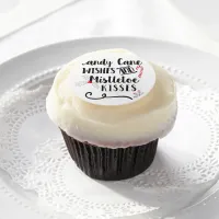 candy cane wishes and mistletoe kisses edible frosting rounds