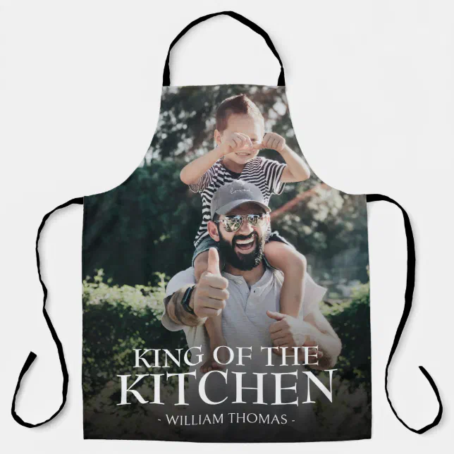 Modern King of the Kitchen Photo | Name Custom  Apron