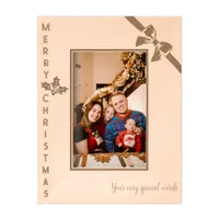 Merry Christmas family picture custom Etched Frames