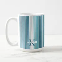 Teal Pinstripe Christmas Pattern#28 ID1009 Coffee Mug