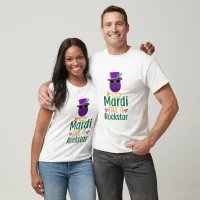 Mardi Like A Rockstar Typography T-Shirt