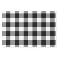 Lumberjack Black White Buffalo Plaid Tissue Paper