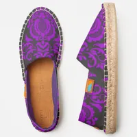 Elegant, Sophisticated Purple  Damask  Espadrilles