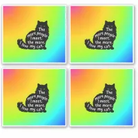 Cat lover, more cats I love pet owner  Sticker