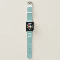 Modern Futuristic Circle SciFi Geek Monogram Mint Apple Watch Band