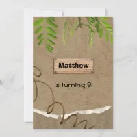 Rustic Camping Party Birthday Invitations