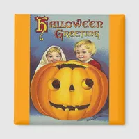 Vintage Halloween Greetings Magnet