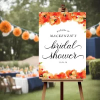 Elegant Golden Poppy Bridal Shower Welcome Foam Board