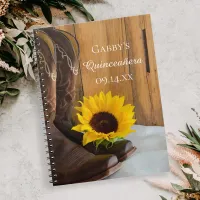 Country Sunflower Western Quincea&#241;era Guest Book