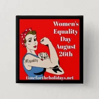 Women's Equality Day August 26th Button