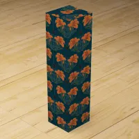 Spiders & Lilies Spooky Halloween Vintage Pattern Wine Box