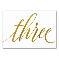 Table Numbers - Luxe Typography (Faux Gold Foil) 3