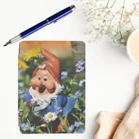 Summer Garden Gnome Flowers Blue Yellow White iPad Air Cover