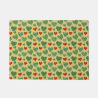 Pattern Filled Hearts Doormat