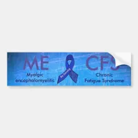 ME/CFS  Blue Awareness Ribbon Bumper Sticker
