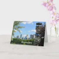 Minneapolis Boom Island Lighthouse MN Anniversary Card