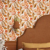 Retro Floral Boho Wallpaper