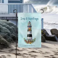 Seas & Greetings Coastal Christmas Lighthouse Garden Flag