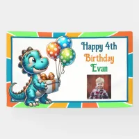 Dinosaur themed Kid's Birthday Party Personalized Banner