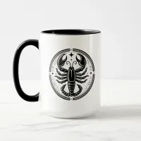 Horoscope Sign Scorpio Symbol and Traits Mug