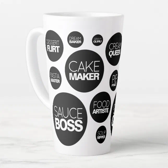 Funny Cow Spots Cook Chef Job Titles  Latte Mug