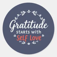 Gratitude & Self Love Classic Round Sticker