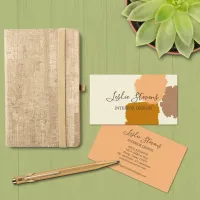 Modern Paint Splotch Boho Terracotta Blush Olive  Business Card