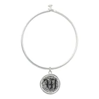 Monarchia Monogram Letter W Initial Alphabet W Bangle Bracelet