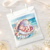 Coastal Seaside Girl's Baby Shower Ocean Themed  Favor Bag