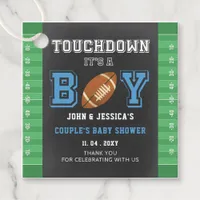 Touch Down Its a Boy Football Baby Shower Party Favor Tags