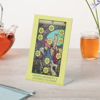 Wealthy And Abundant | Ten Of Pentacles Tarot Card Pedestal Sign