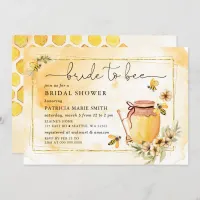 Bride To Bee Honeybee Floral Bridal Shower Invitation