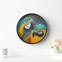 Macaws in love clock