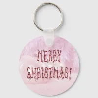 Merry Christmas Bauble and Stars Font Keychain